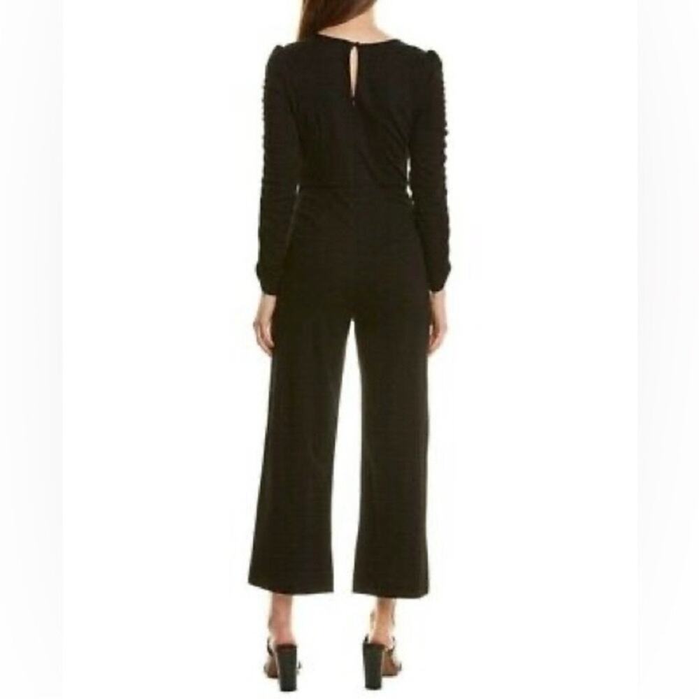 NEW Ali and Jay Black Long Ruched Sleeve Wide Leg Jumpsuit Size Large - Picture 2 of 11